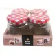 Weckpotje met metaal rood deksel 100 ml